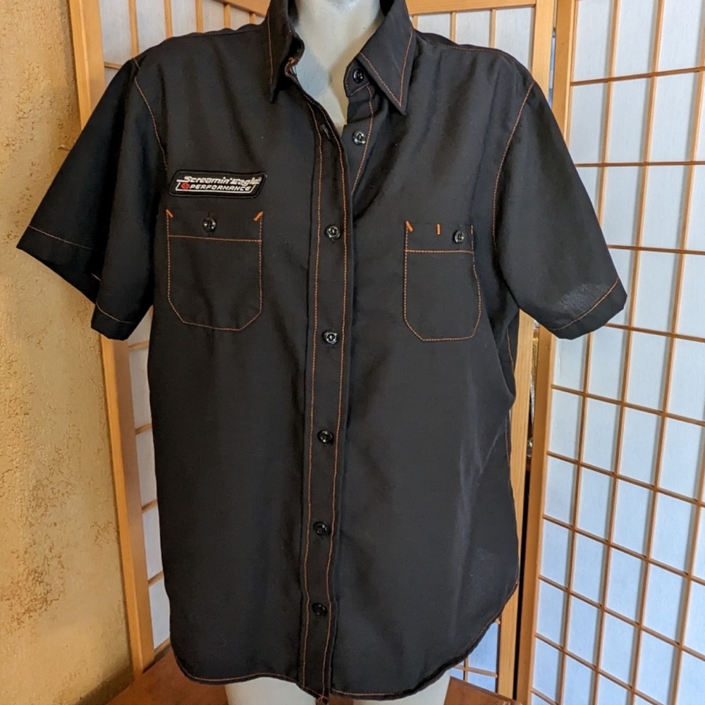 Harley Davidson appliqued shirt, 2XL